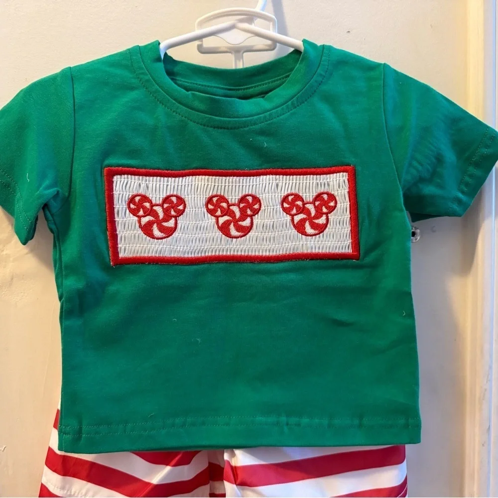 New Smocked Candy Cane Outfit